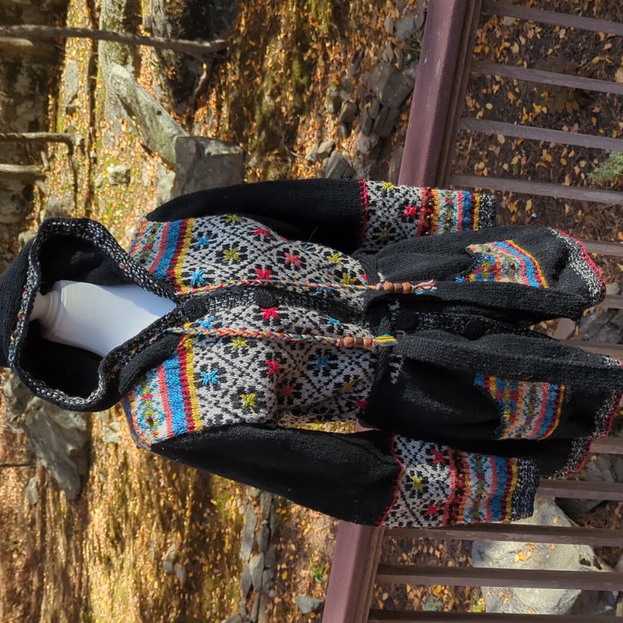 Multicolor Hooded Cardigan Sweater